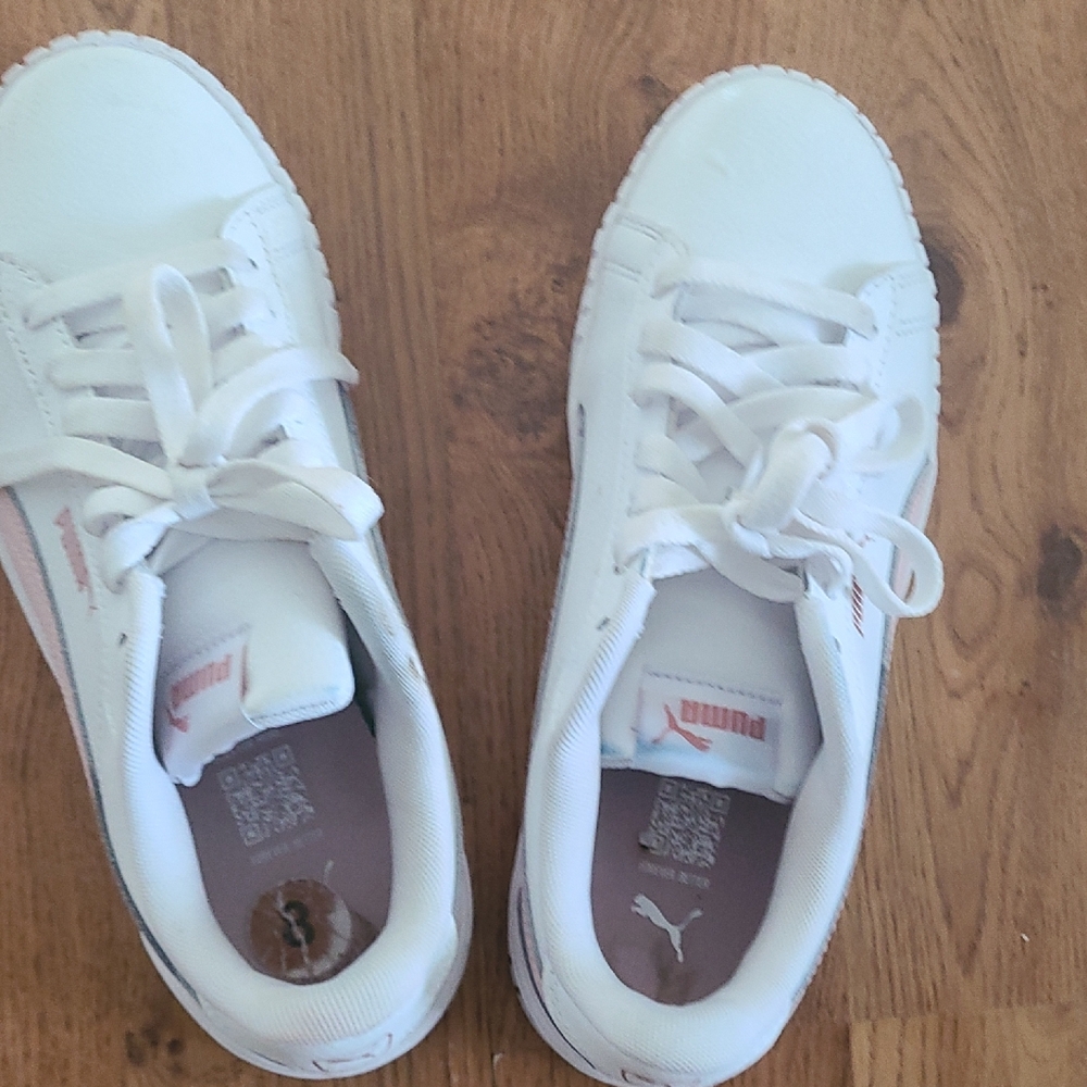 Puma Classic White Lace-Up Sneakers